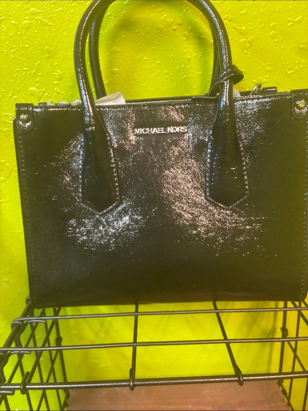 Michael Kors Maple Black Patent Leather Satchel